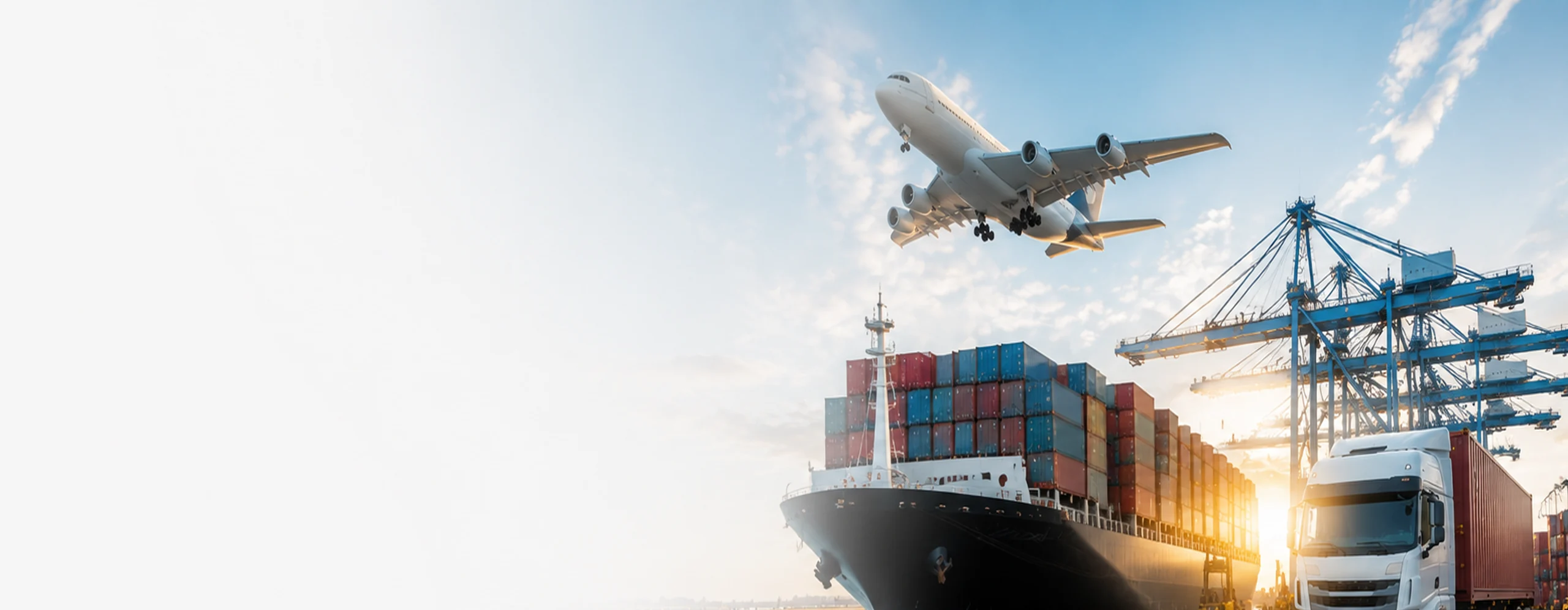 Cargo vessel and port infrastructure supporting global trade